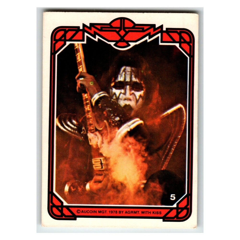 KISS Ace Frehley 1978 Donruss Card #5 Guitar Smoke